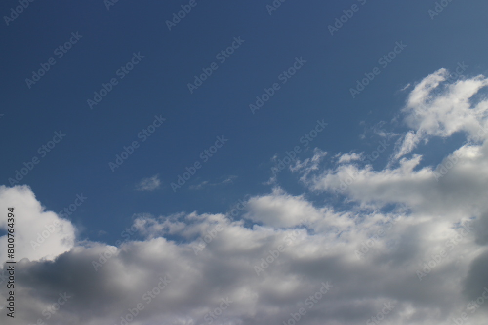 Fototapeta premium blue sky with beautiful natural white clouds