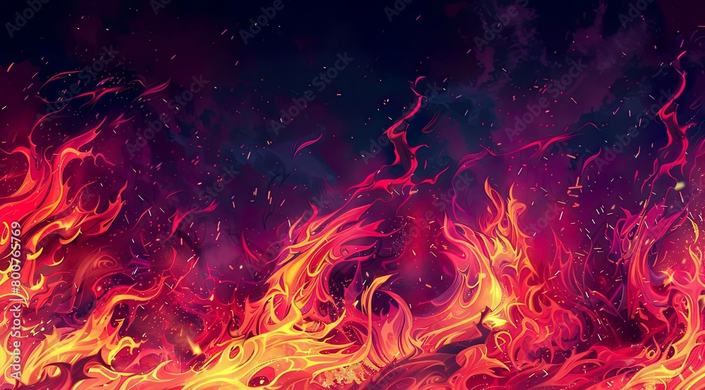 Fototapeta premium fire in the night