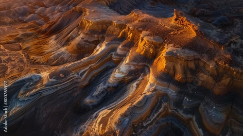 Aerial Photography of Sandstone at Sunset