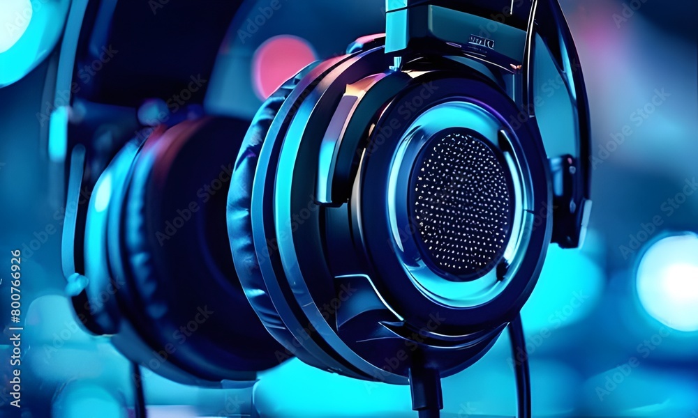 Obraz premium Neon Pulse: Gaming Headset