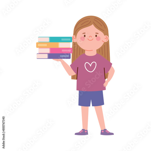 reader girl happy