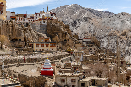 Historic Lamayuru Buddhist Monastery, dating back more than 1,000 years, in the northern Indian Himalayas in the Ladakh region