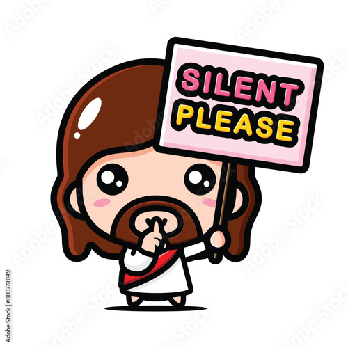 Cute Jesus pose silent please