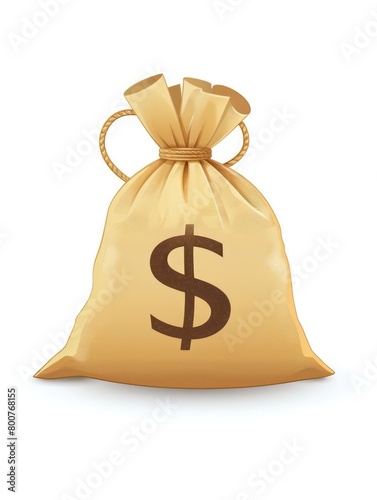 simple icon, bag of money photo