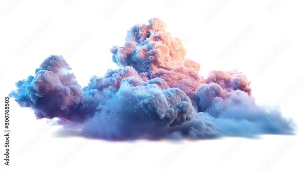 Naklejka premium 3d render clouds isolated