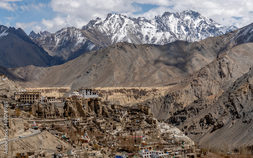 Historic Lamayuru Buddhist Monastery, dating back more than 1,000 years, in the northern Indian Himalayas in the Ladakh region