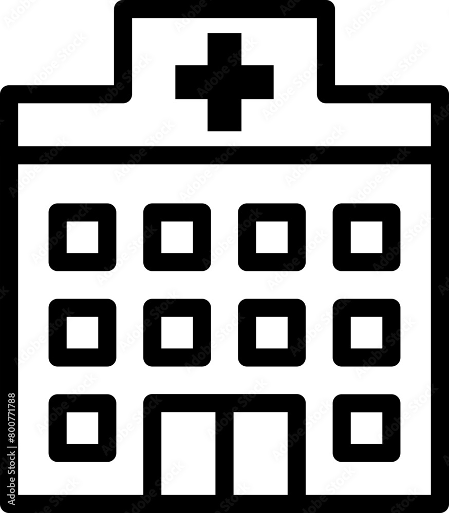 Obraz premium 病院のアイコン