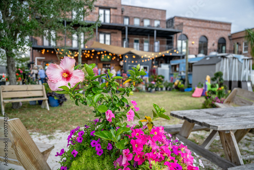 Wallpaper Mural flower with party event in the distance, blurred Torontodigital.ca