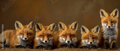 Charming foxes pose for the camera