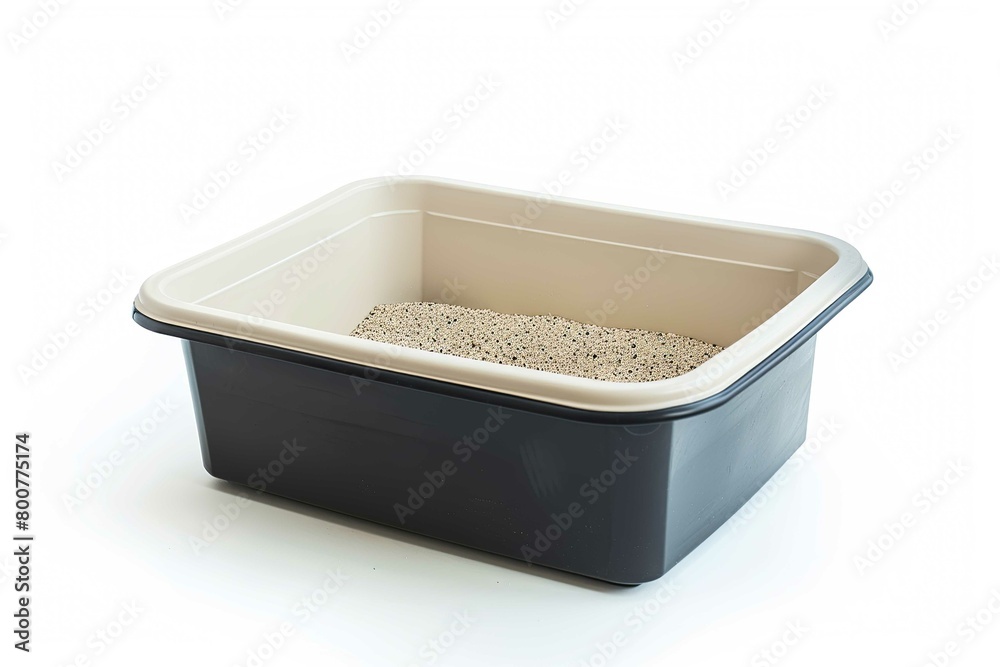Litter box, isolated on white Litter box, isolated on white