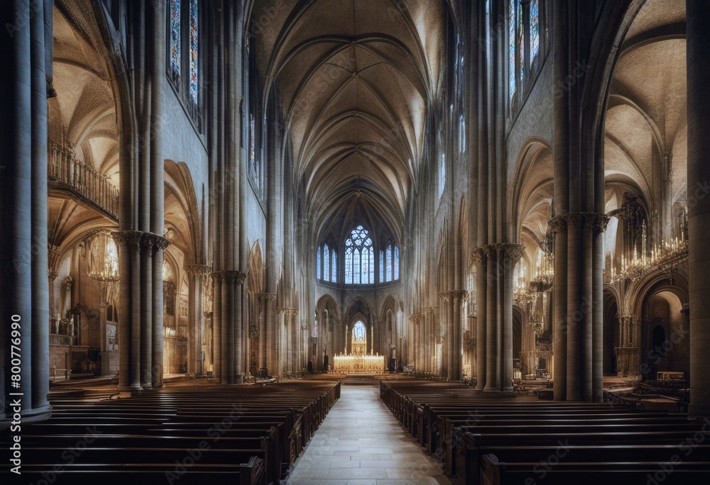 Basilica Santa Barcelona strict del Ribera Gothic Maria gothic Quarter interior church The Spain Mar