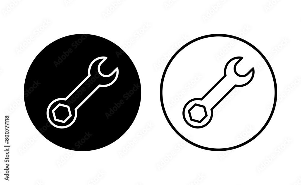 Wrench icon set. repair icon vector. tools icon vector Wrench icon set. repair icon vector. tools icon vector