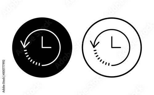 History icon set. recent event history