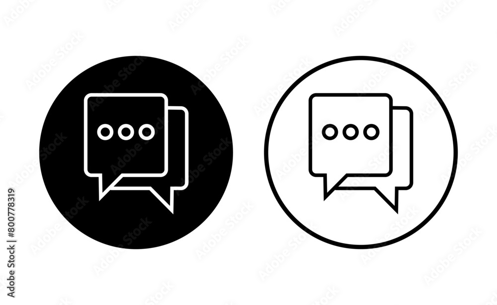 Chat icon set. speech bubble icon. comment icon vector. message. contact us Chat icon set. speech bubble icon. comment icon vector. message. contact us