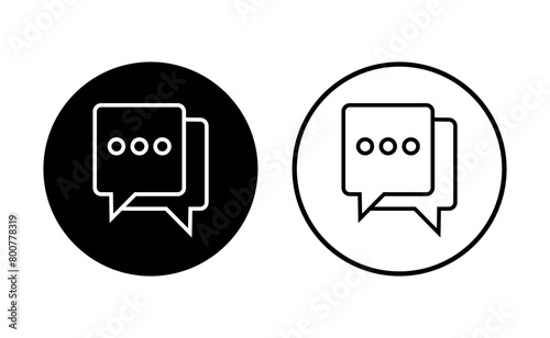 Chat icon set. speech bubble icon. comment icon vector. message. contact us