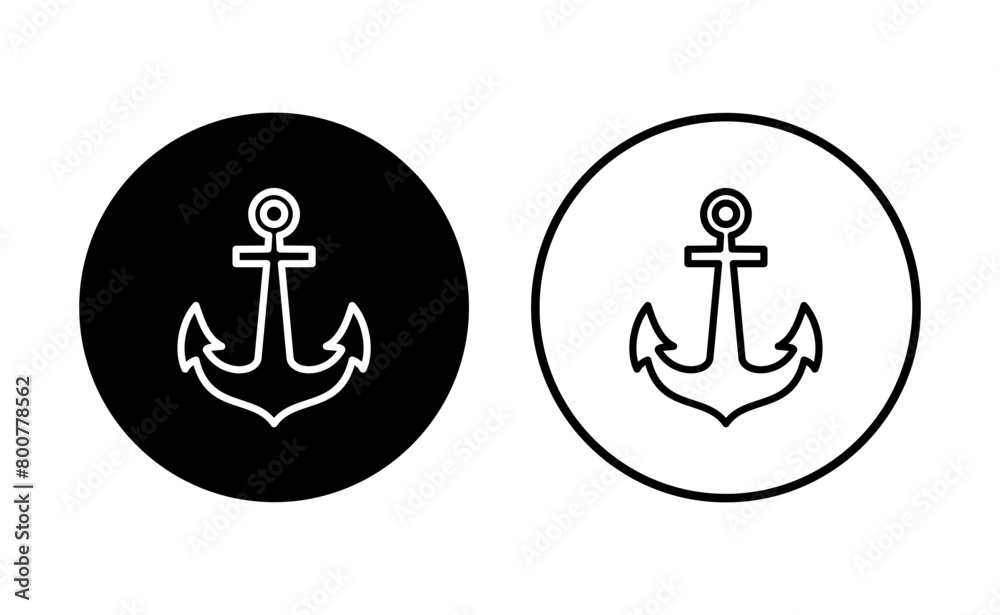 Anchor icon set. Anchor symbol logo. Anchor marine icon. Anchor icon set. Anchor symbol logo. Anchor marine icon.