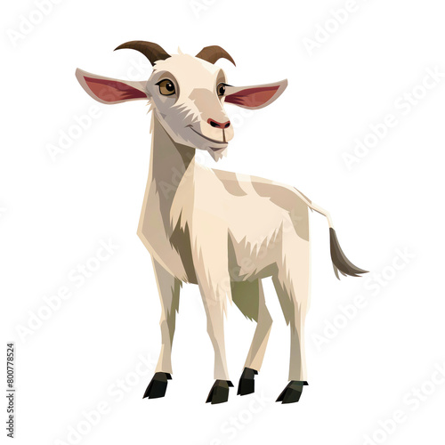 illustration of cute goat cartoon photo