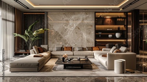 Modern sophisticated living room interior composition  © Faisal