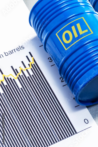 Oil crude exploring, production business. Trade, finance and economy concept.