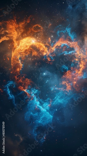 A nebula shaped like a recognizable object (heart, animal, etc) for a playful and eye-catching wallpaper