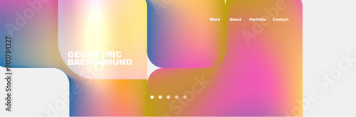 A close up of a rainbow colored background with a blurred effect, showcasing colorfulness in shades of magenta, electric blue, and tints, resembling liquid flowing like water in a rectangular pattern