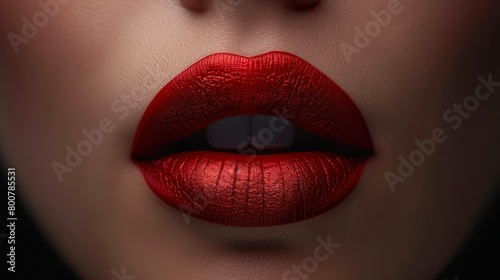 Close up shot photo of a woman lips photo
