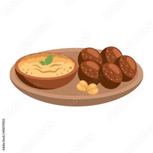 hummus day food illustration