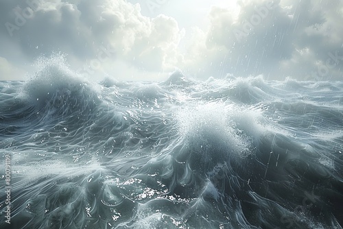 Highresolution stormy sea with dynamic water simulations  enhanced realism