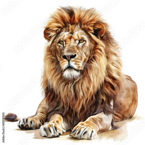 lion watercolour 3d lion clip arts © beatriz