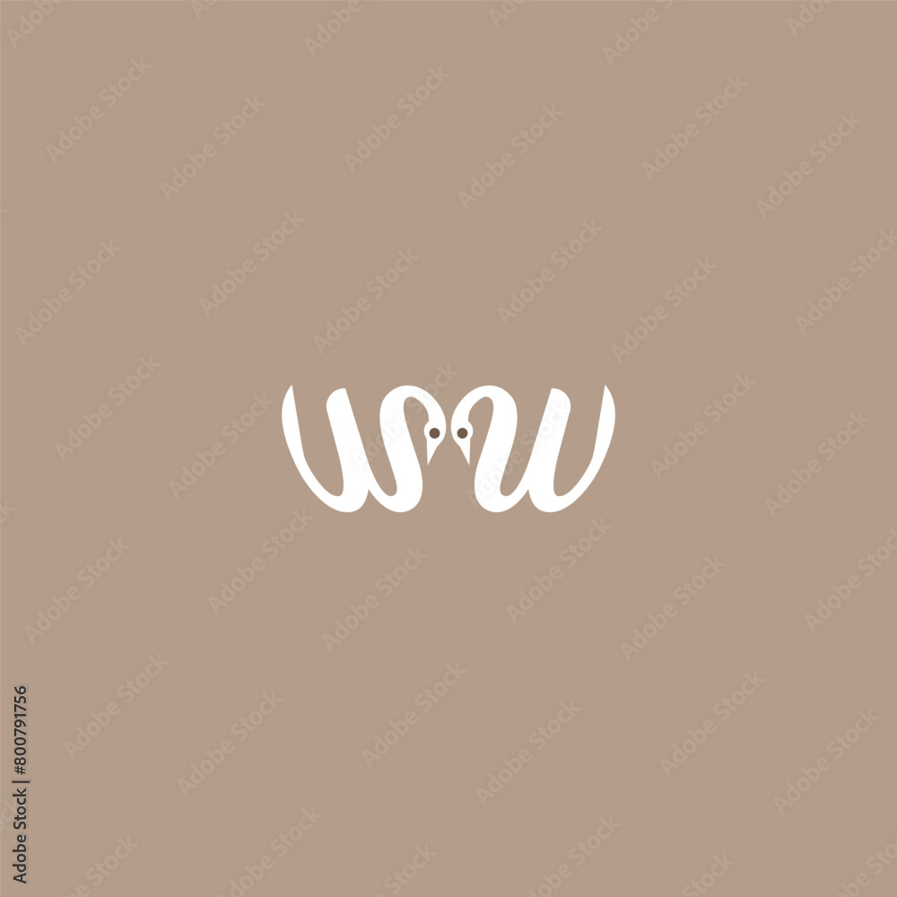 w w letter logo w w letter logo