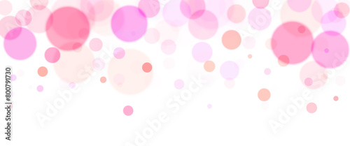colorful bokeh circles without background, can be used for frames, borders, textures, background elements, clip art