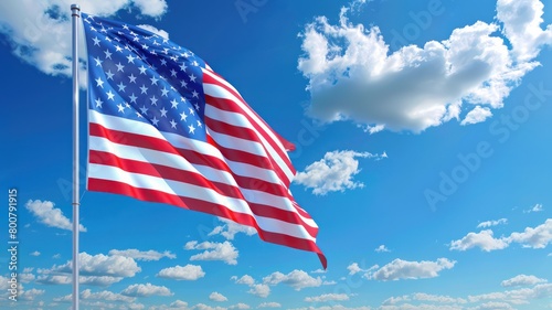 USA flag. American flag. American flag blowing in the wind  background. Happy 4th of July of Independent day for holiday celebrations. background. For USA Labor day celebration. With Happy Labor Day.