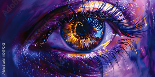 eye of the world,ealistic human eye with reflection of galaxy illustration. Ai generated,A closeup of the human eye Closeup of the amazing pupil

