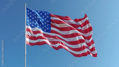 USA flag. American flag. American flag blowing in the wind  background. Happy 4th of July of Independent day for holiday celebrations. background. For USA Labor day celebration. With Happy Labor Day.