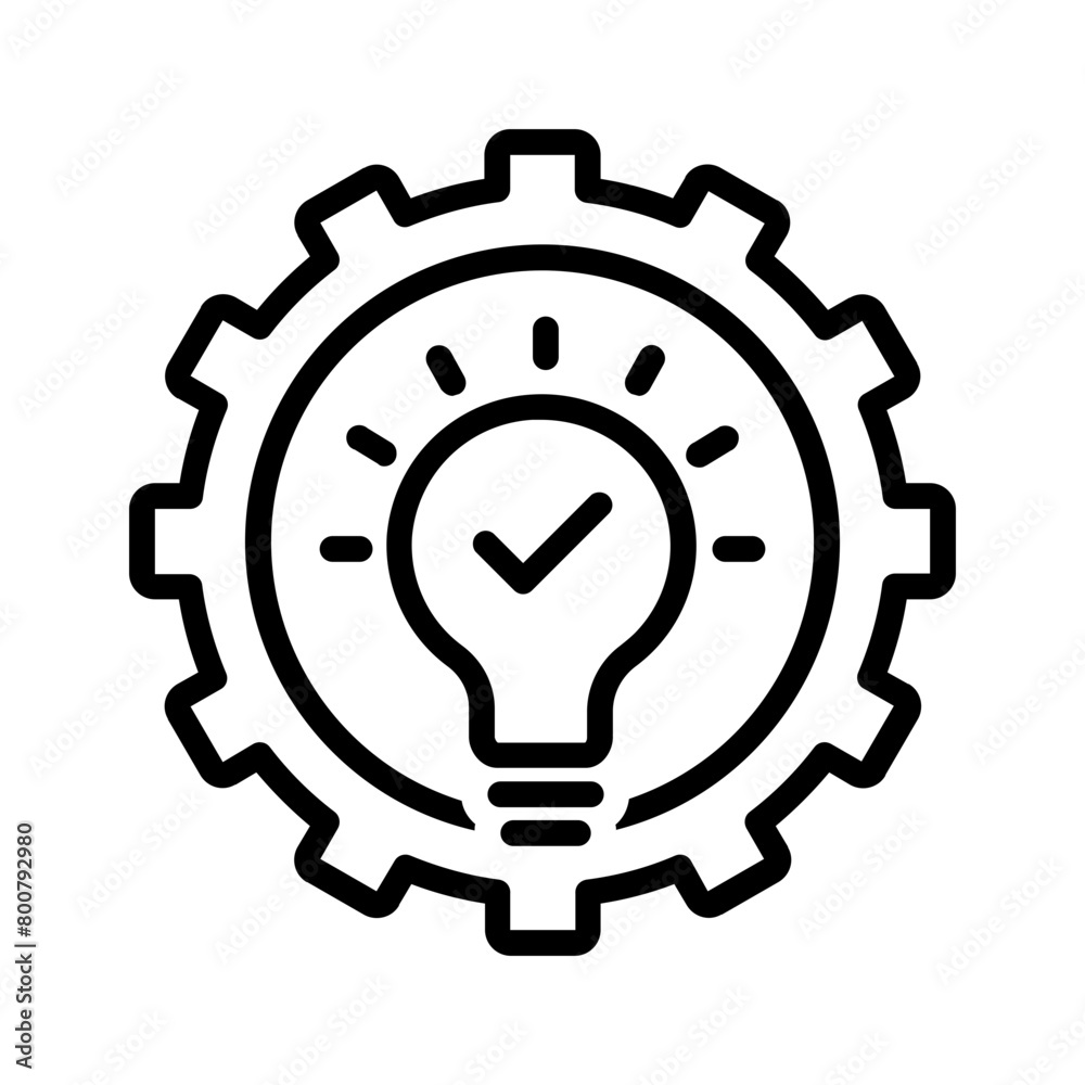 Vector black line icon for Customized solution Vector black line icon for Customized solution