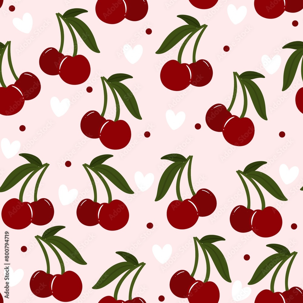 seamless pattern with cherry seamless pattern with cherry