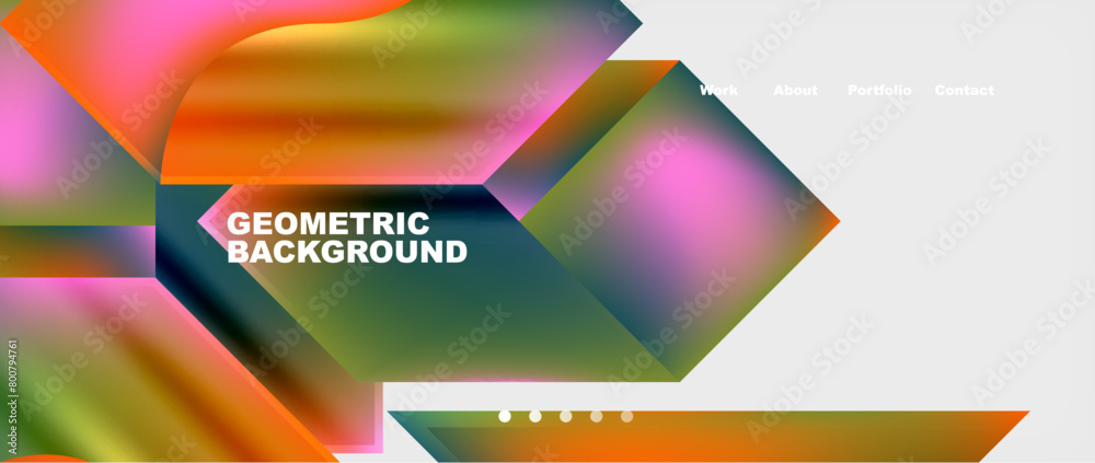 A vibrant geometric design with triangles, rectangles, arrows, and squares in shades of violet and magenta on a white background A vibrant geometric design with triangles, rectangles, arrows, and squares in shades of violet and magenta on a white background