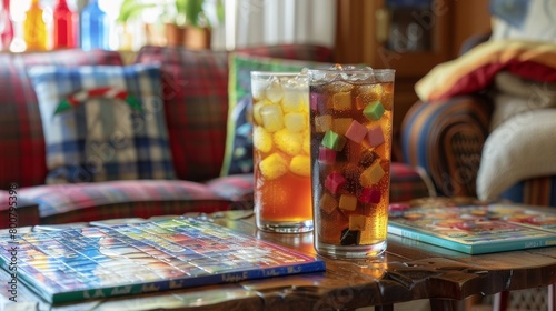 Classic board games and puzzles are available for guests to play while sipping on their sodas.