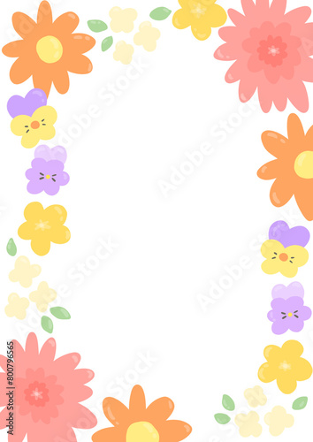 spring flower frame