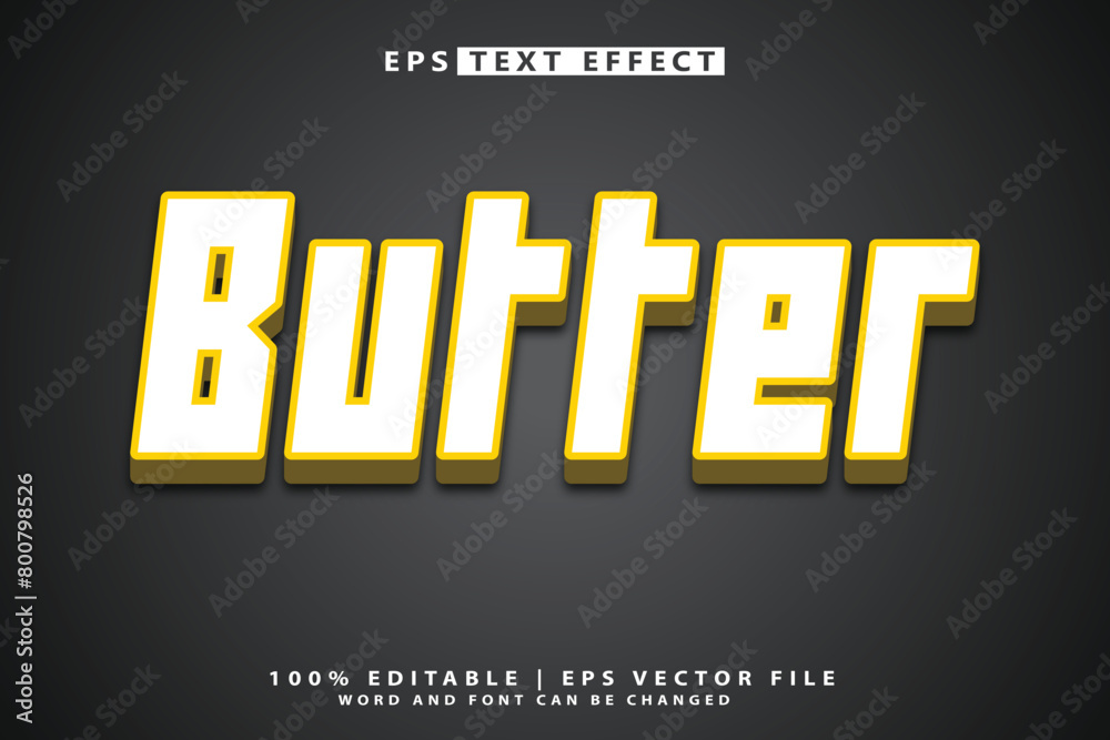 butter text effect template text font with 3d text butter text effect template text font with 3d text