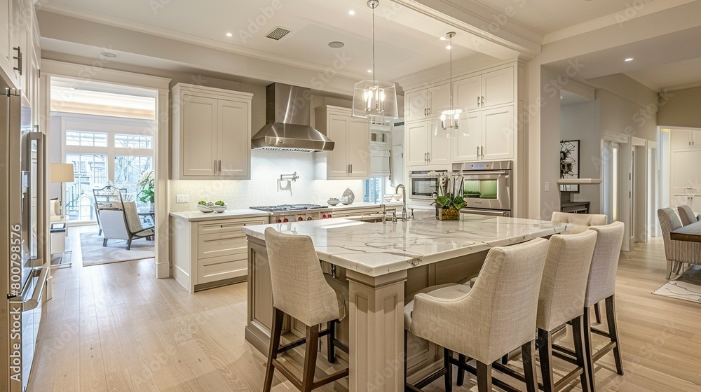 Harmony of Light and Texture: Soft Fabrics and Travertine Marble in the Kitchen Harmony of Light and Texture: Soft Fabrics and Travertine Marble in the Kitchen