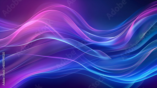 Abstract vibrant color blue purple curve wavy background.