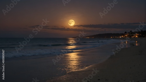 moonrise on the beach ai_generated © Haroon