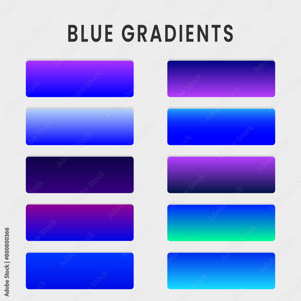 Vector premium set of blue gradient
