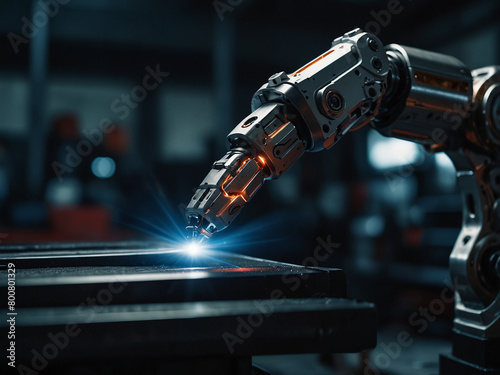 Laser Precision, The Robot Arm's Illuminating Task