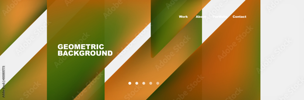 A geometric pattern of orange and green lines resembling amber, wood, and grass on a white background. Perfect for flooring or room display devices A geometric pattern of orange and green lines resembling amber, wood, and grass on a white background. Perfect for flooring or room display devices