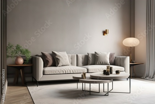living  room  interior  gray  sofa  decor  furniture  design  modern  home  comfortable  stylish  cozy  contemporary  minimalist  cushions