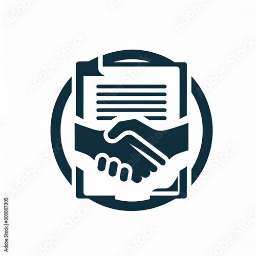 A logo agreement simple vector