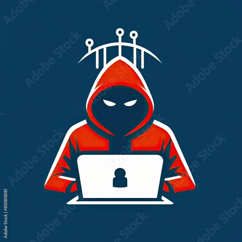 A logo hacker simple vector