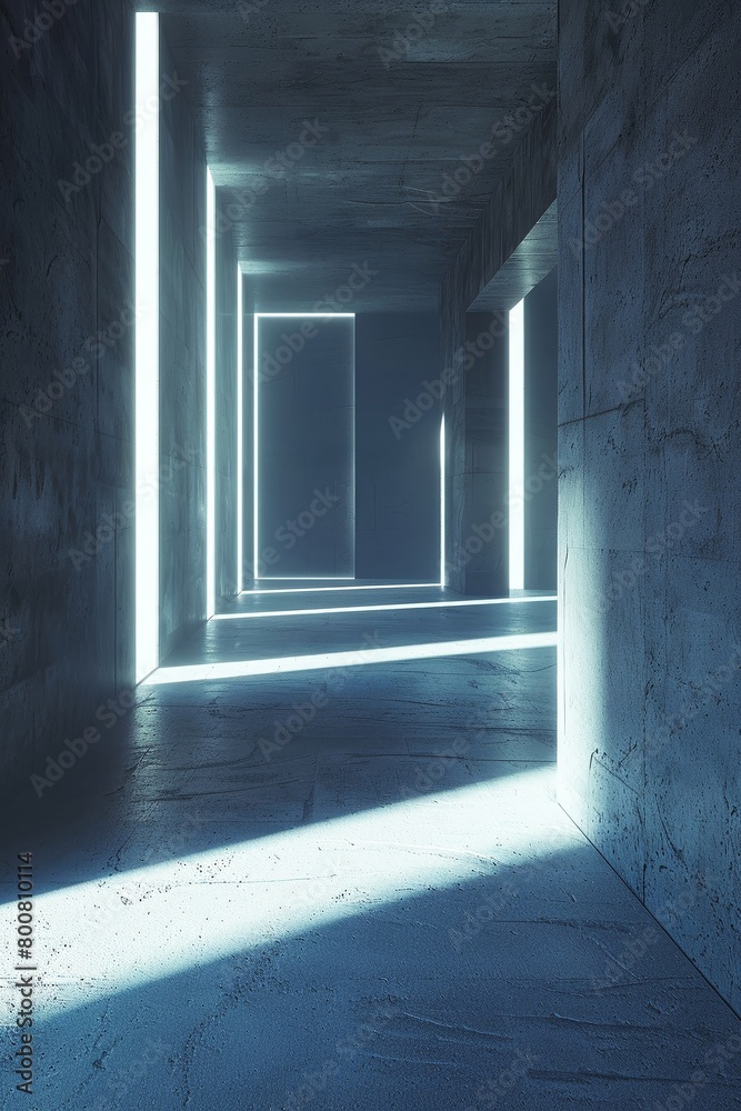 Futuristic Corridor with Illuminated Neon Lights
Futuristic Corridor with Illuminated Neon Lights
